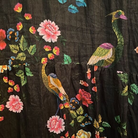 Johnny Was Boho Tie Back embroidered floral Dress Size medium - Picture 10 of 12